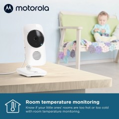 Motorola VM483 Baby videoskærm 300 m FHSS Guld, Hvid